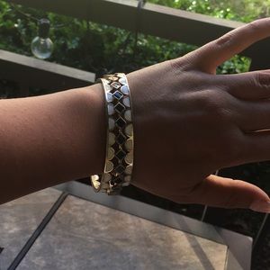 Set of 3 Bangles White & Black Bracelets